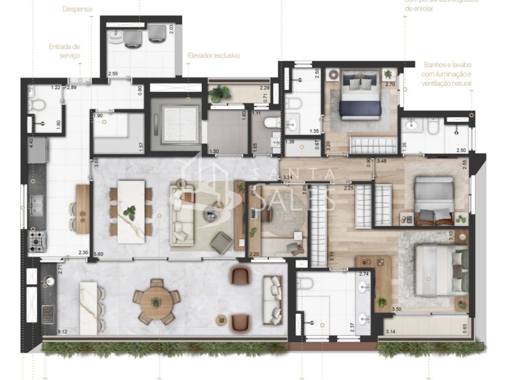Apartamento, 3 quartos, 166 m² - Foto 24