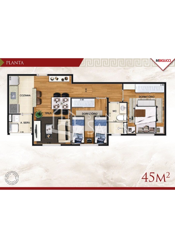 Apartamento, 3 quartos, 71 m² - Foto 8