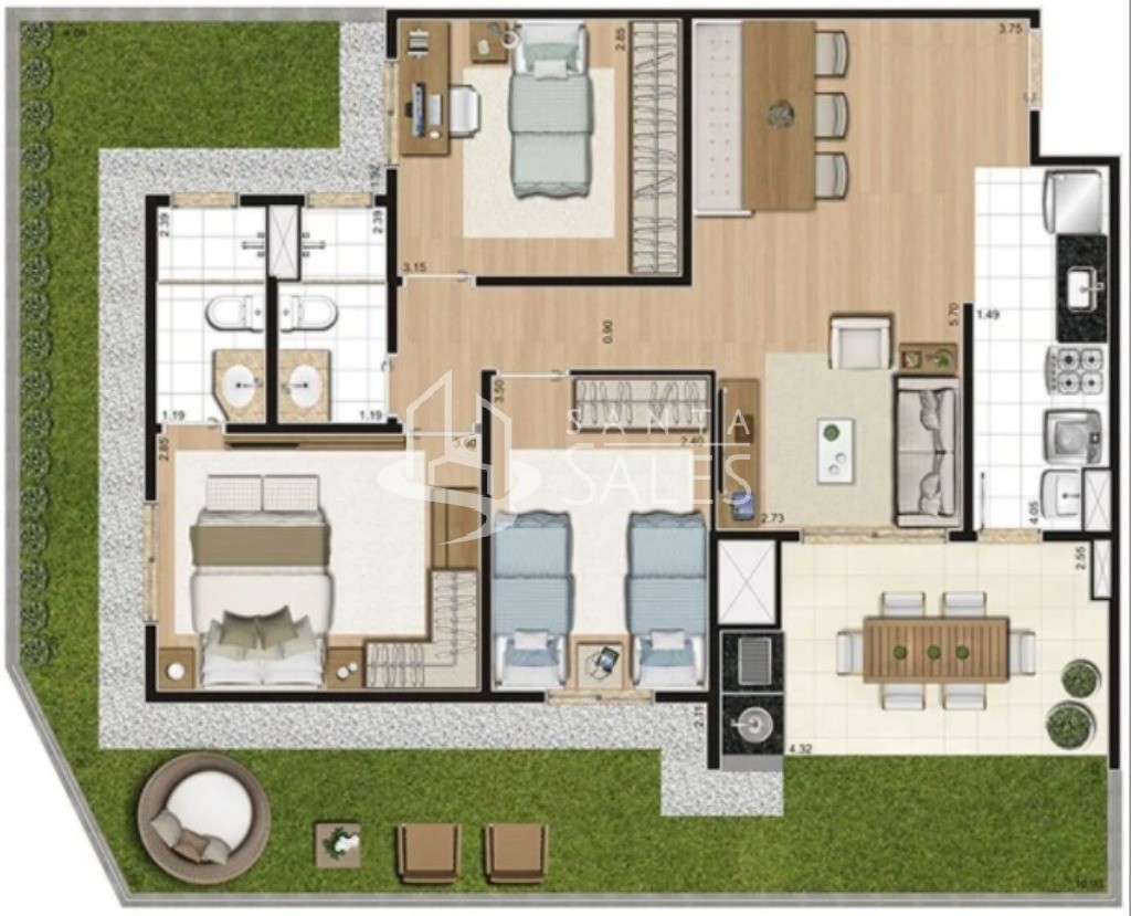 Apartamento, 3 quartos, 120 m² - Foto 32
