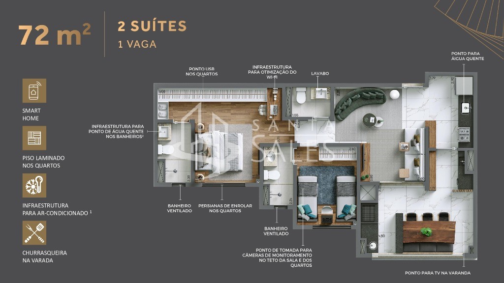 Apartamento, 2 quartos, 72 m² - Foto 20