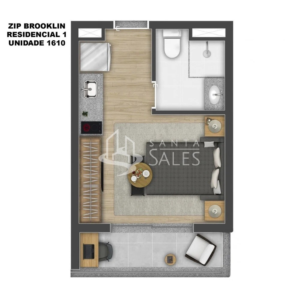 Apartamento, 1 quarto, 24 m² - Foto 5