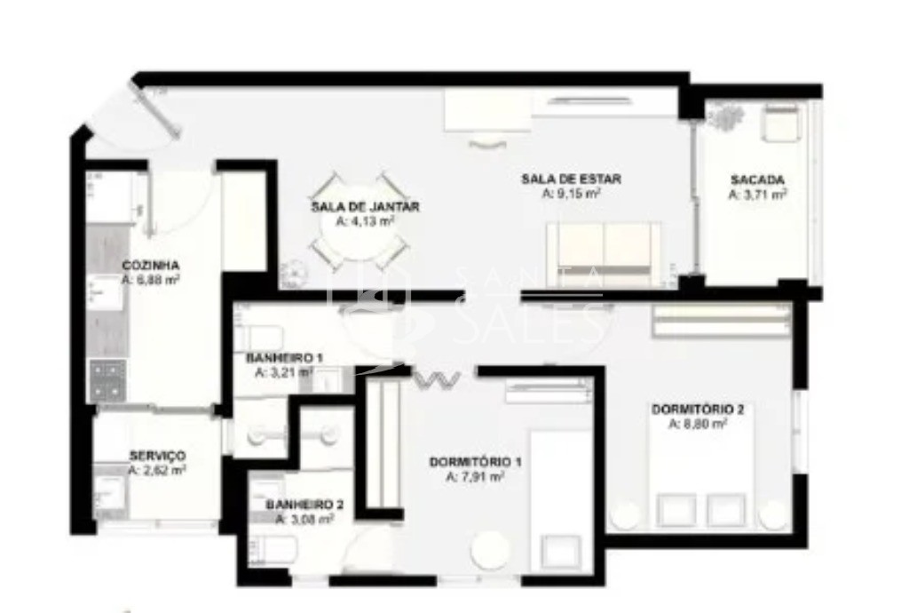 Apartamento, 2 quartos, 59 m² - Foto 17