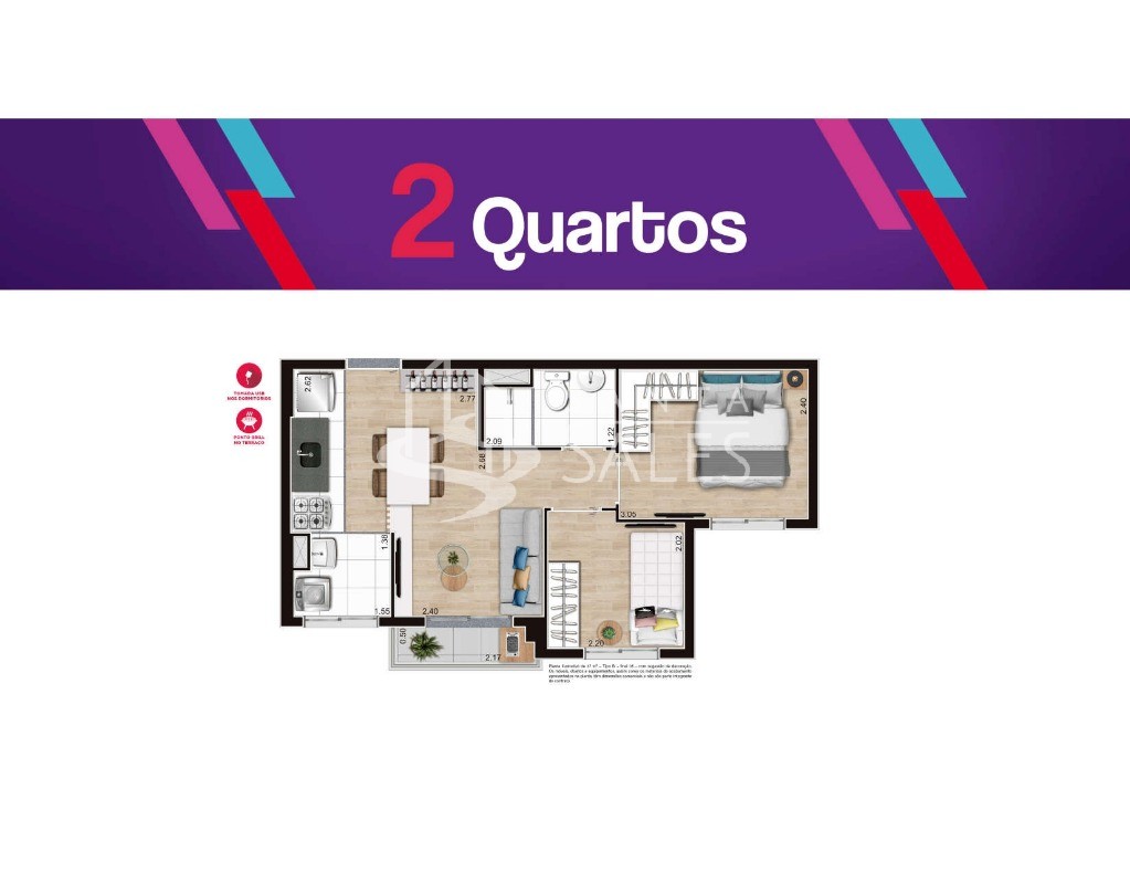 Apartamento, 2 quartos, 37 m² - Foto 25