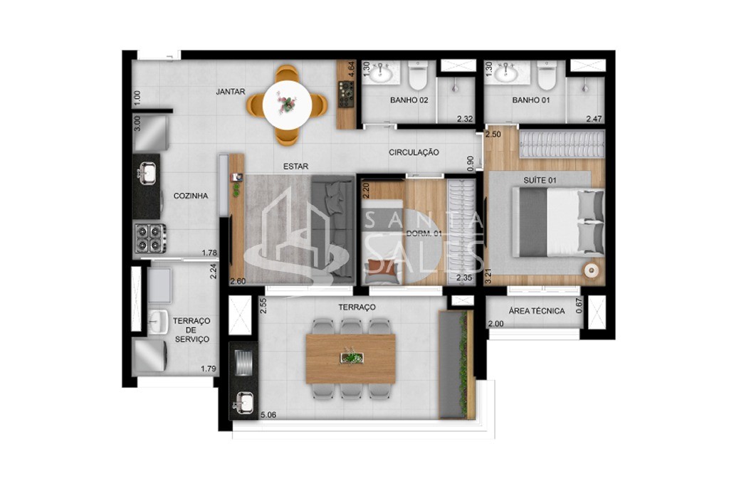 Apartamento, 2 quartos, 69 m² - Foto 25