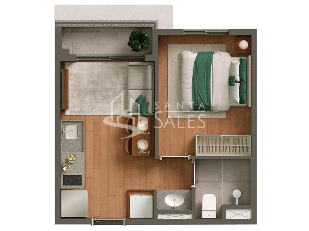 Apartamento, 1 quarto, 27 m² - Foto 14