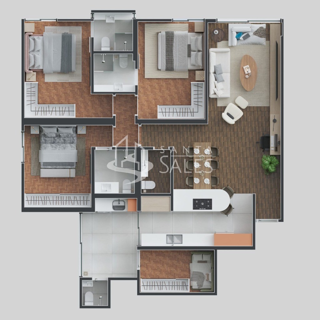 Apartamento, 3 quartos, 129 m² - Foto 5