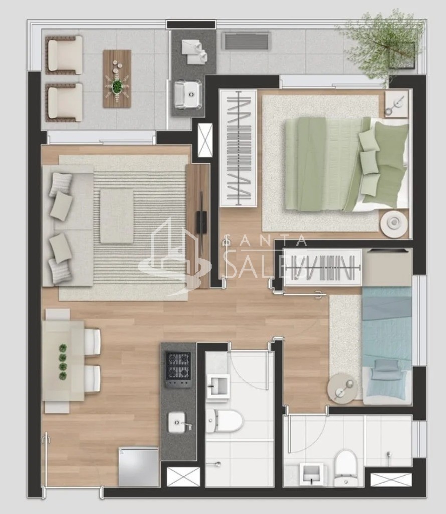 Apartamento, 2 quartos, 60 m² - Foto 15