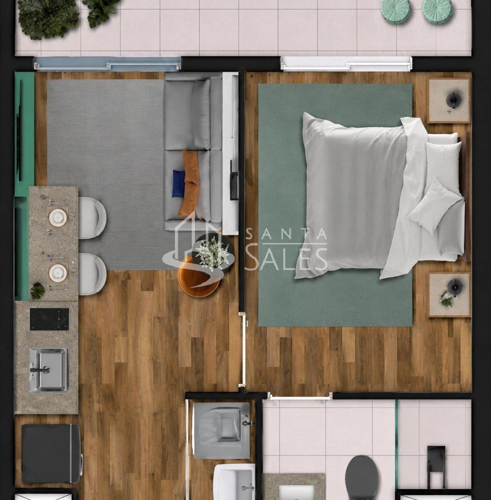 Apartamento, 1 quarto, 29 m² - Foto 4