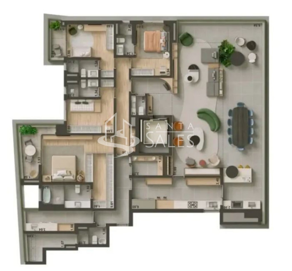 Apartamento, 4 quartos, 265 m² - Foto 2