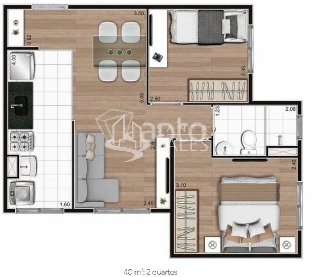 Apartamento, 2 quartos, 40 m² - Foto 11