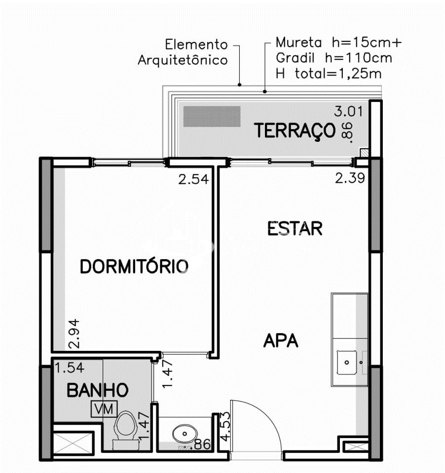 Apartamento, 1 quarto, 28 m² - Foto 26