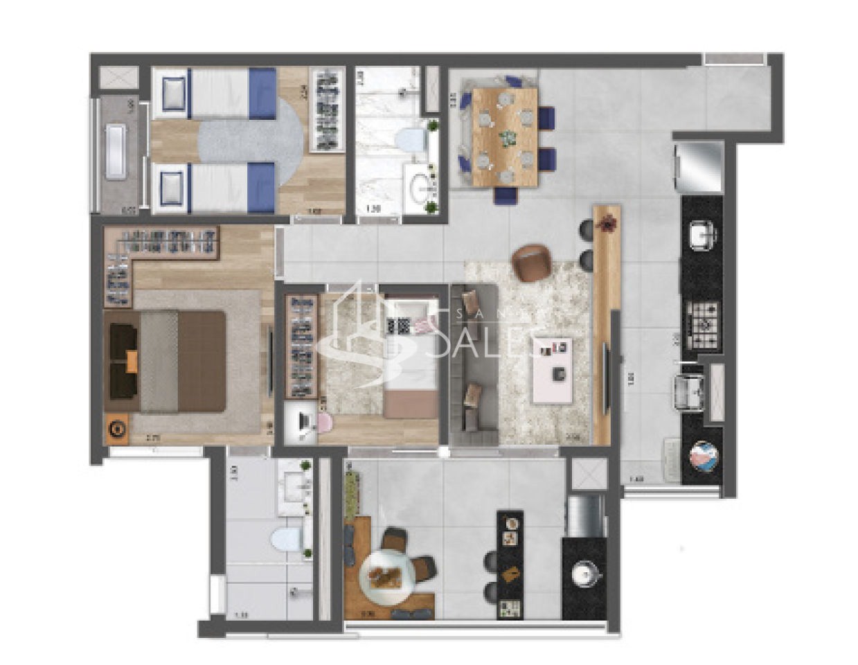 Apartamento, 3 quartos, 79 m² - Foto 34