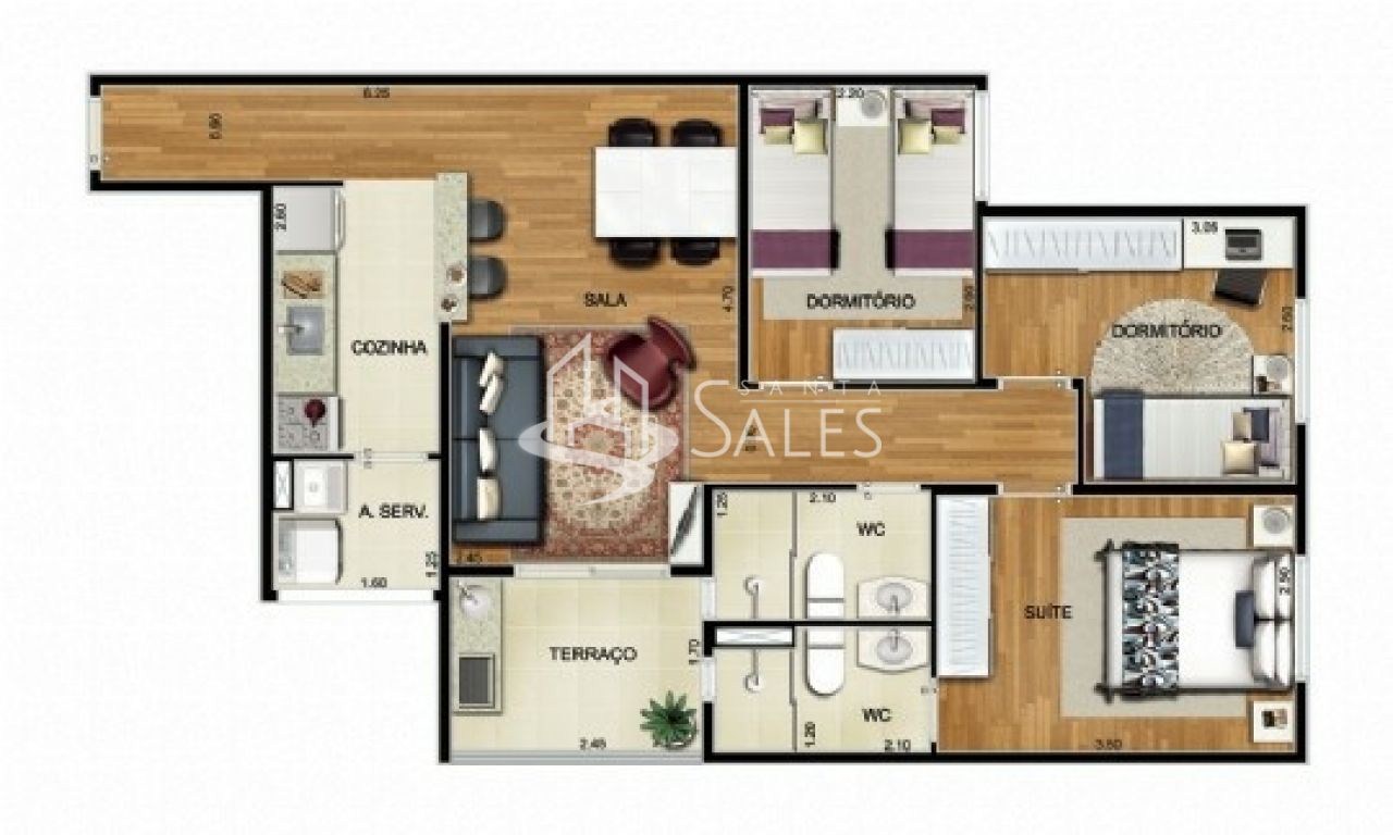 Apartamento, 2 quartos, 64 m² - Foto 9