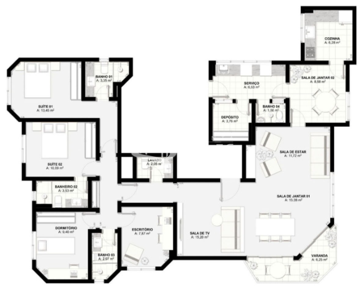 Apartamento, 4 quartos, 152 m² - Foto 36