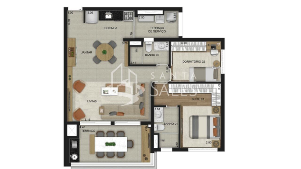 Apartamento, 2 quartos, 87 m² - Foto 10