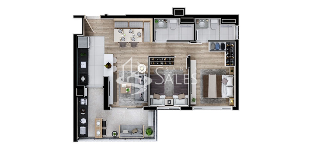 Apartamento, 2 quartos, 65 m² - Foto 36