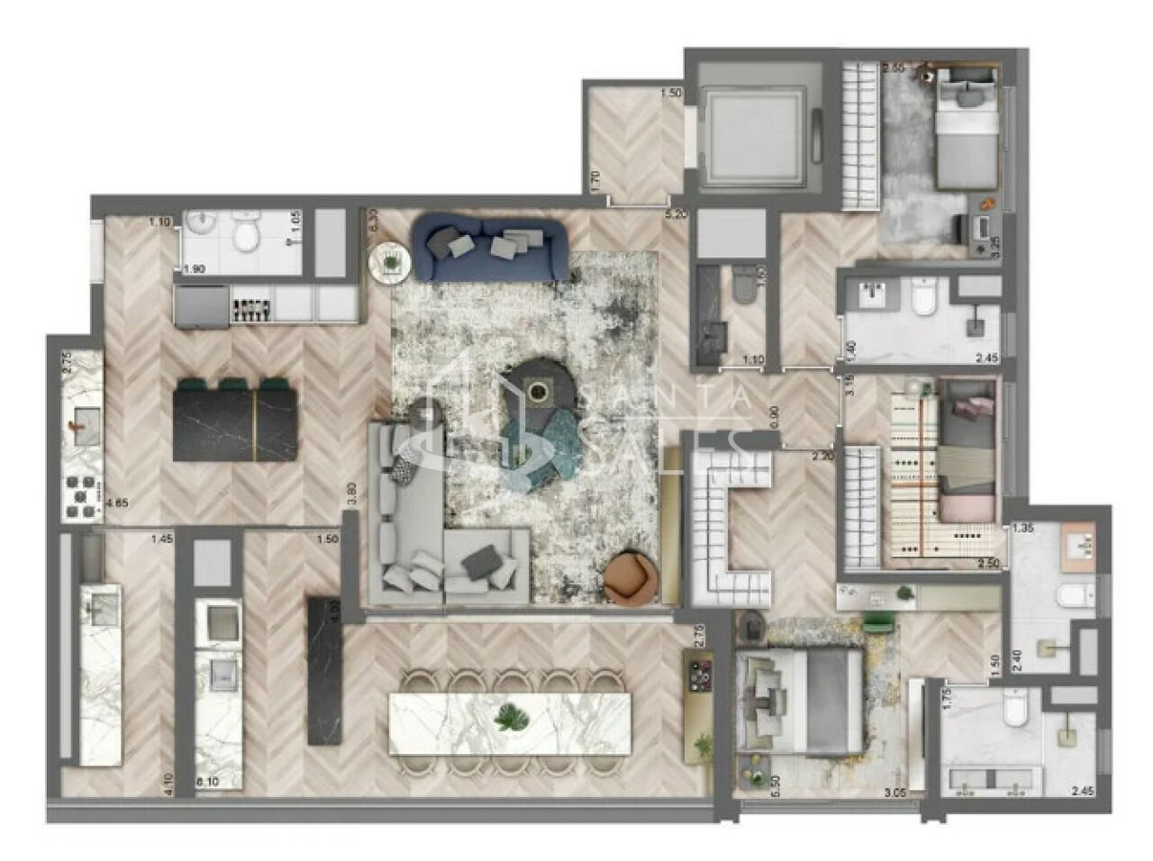 Apartamento, 2 quartos, 158 m² - Foto 15