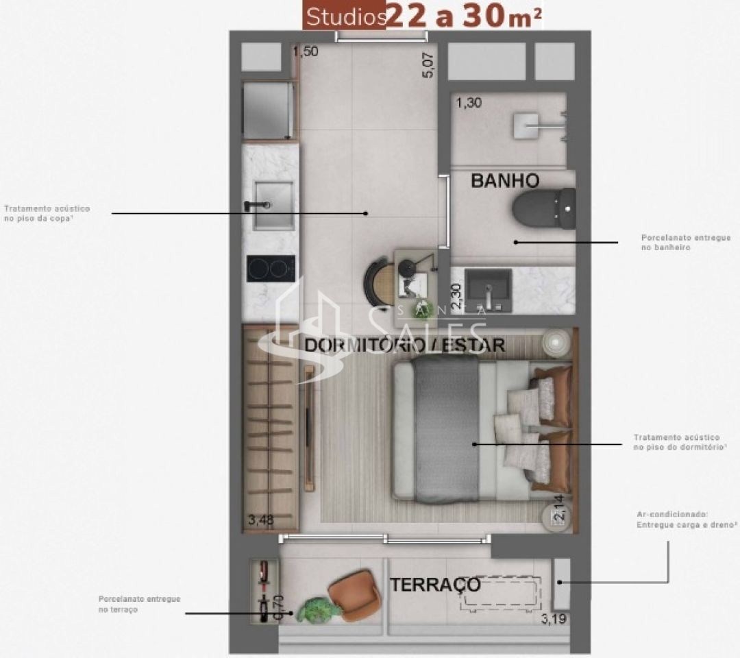 Apartamento, 1 quarto, 30 m² - Foto 15