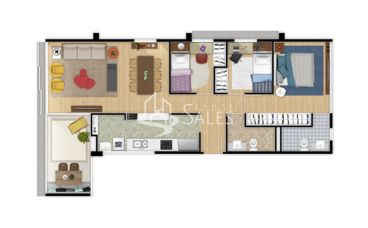Apartamento, 3 quartos, 84 m² - Foto 28