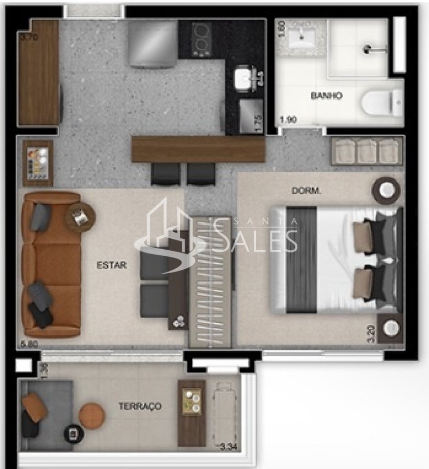 Apartamento, 1 quarto, 38 m² - Foto 26