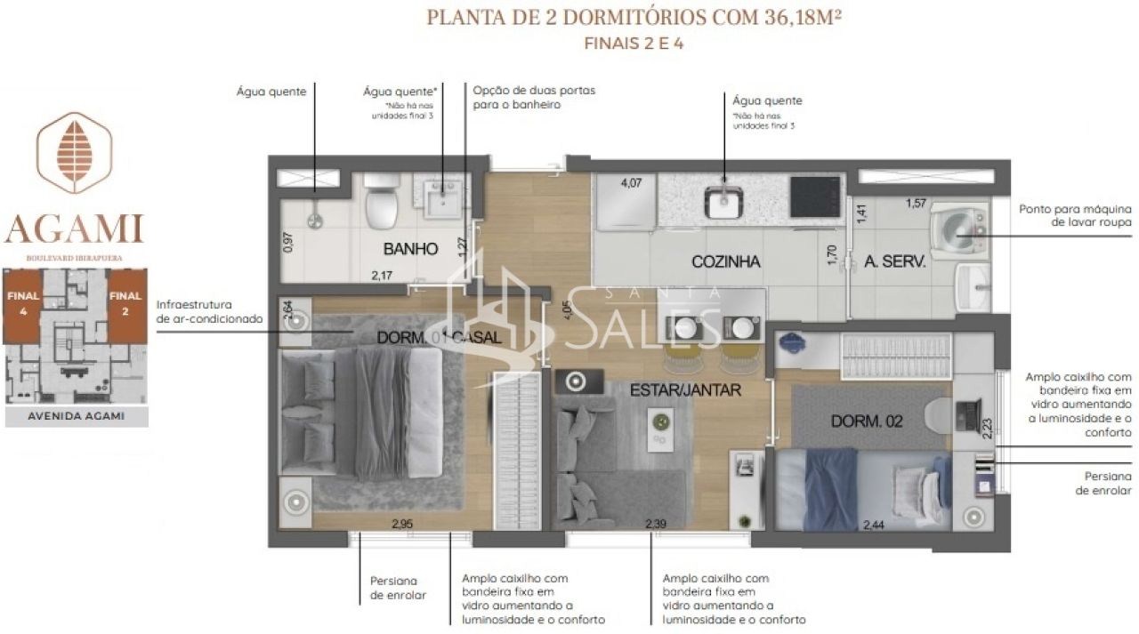 Apartamento, 2 quartos, 36 m² - Foto 22