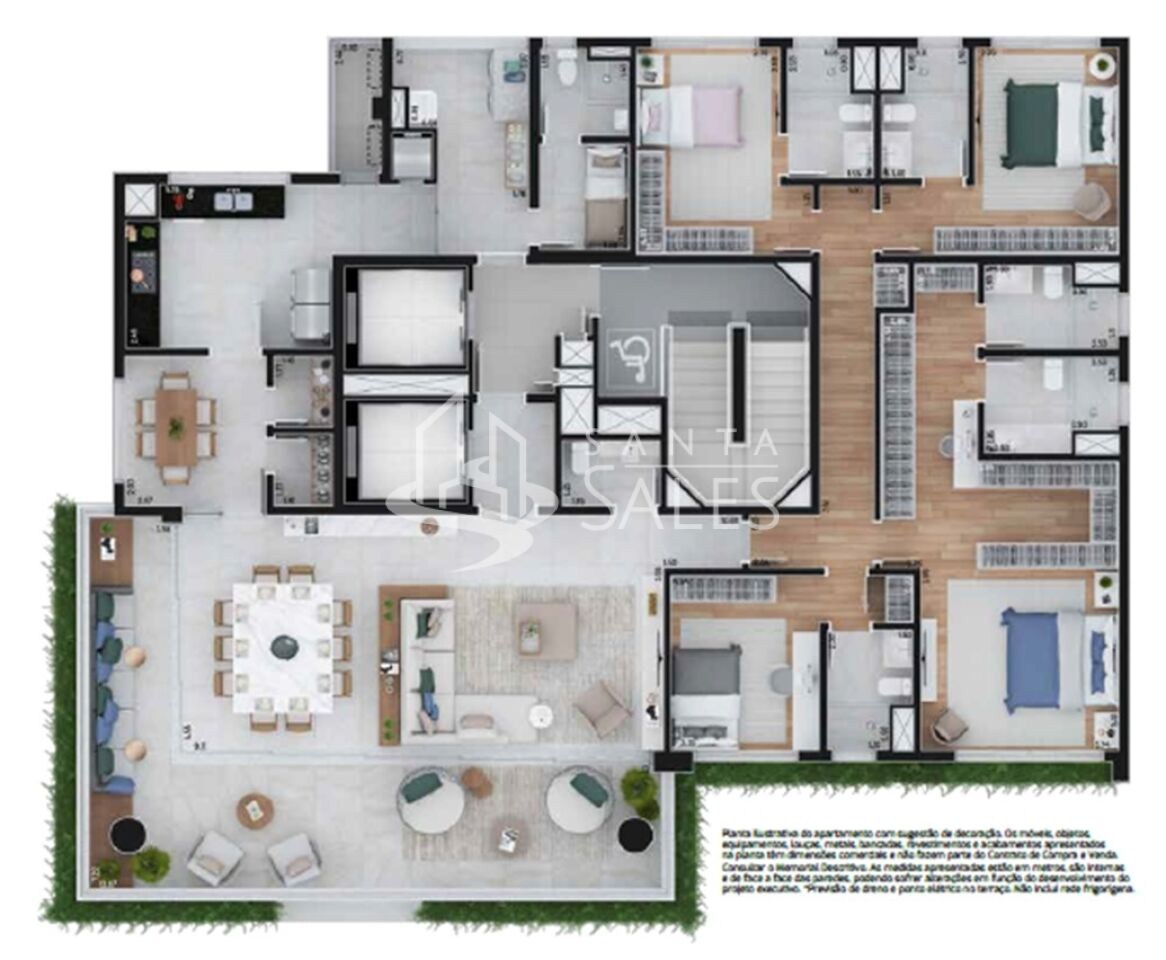 Apartamento, 4 quartos, 276 m² - Foto 1