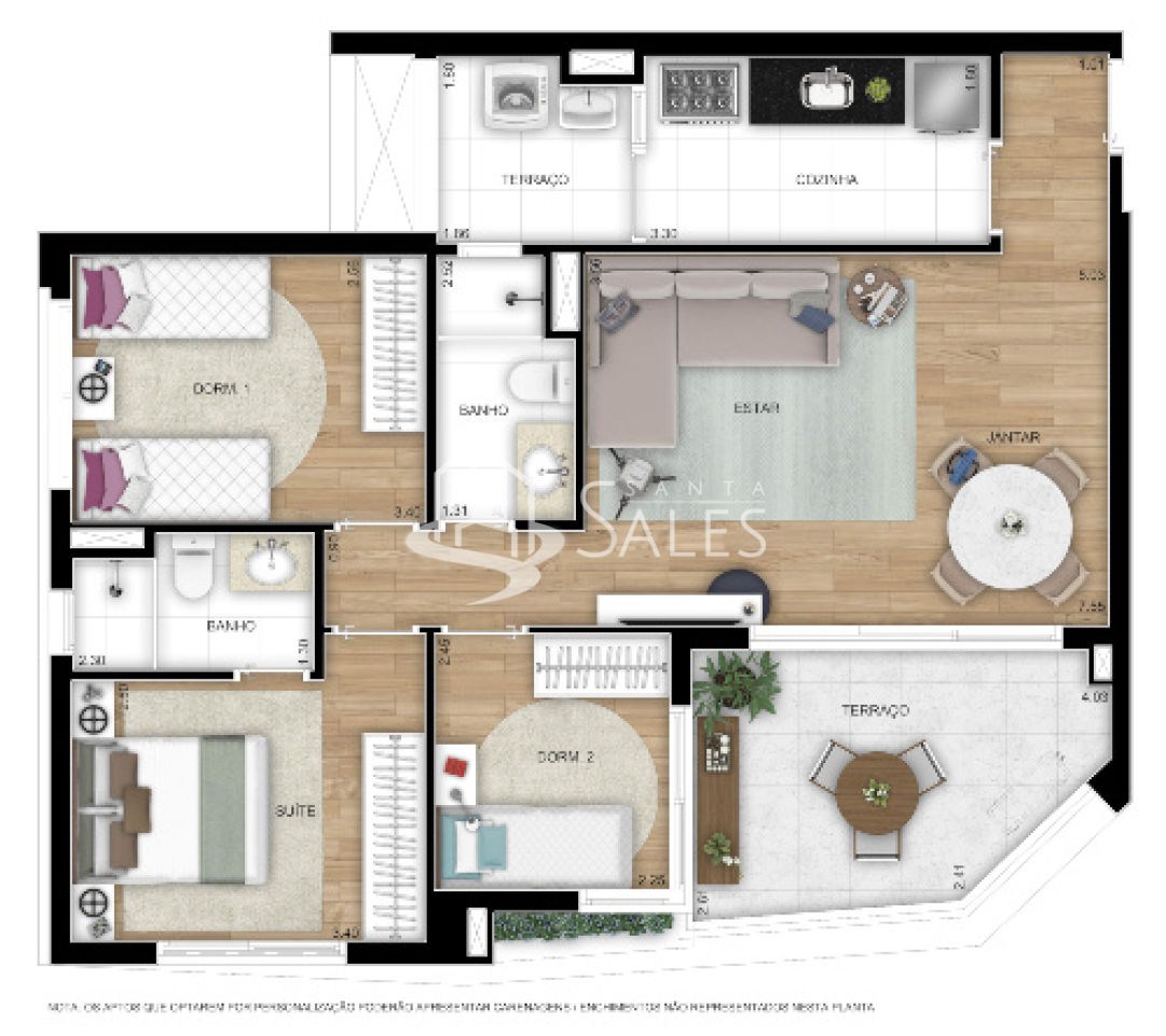 Apartamento, 3 quartos, 83 m² - Foto 37