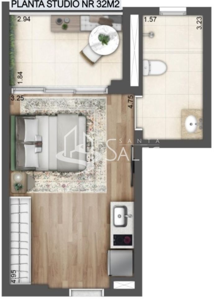 Apartamento, 1 quarto, 31 m² - Foto 12