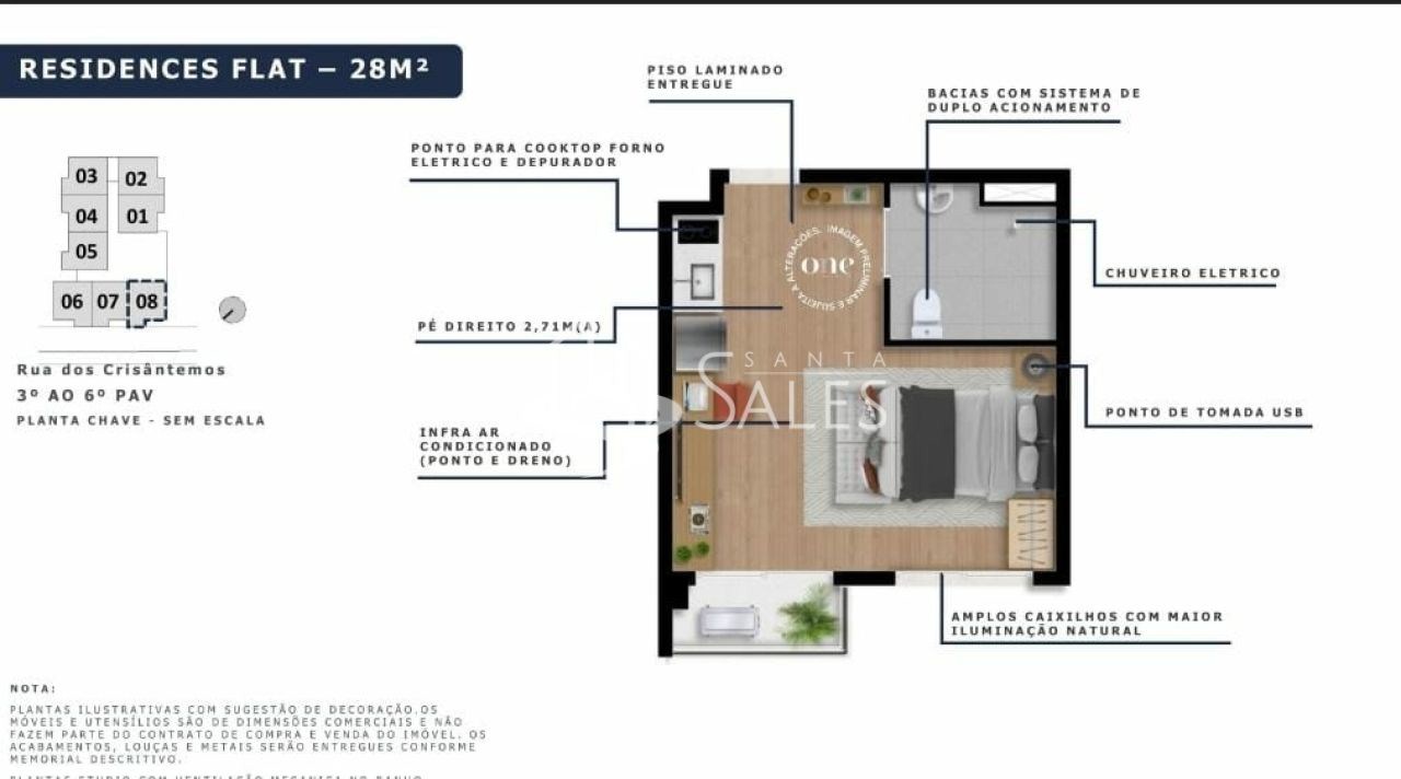 Apartamento, 1 quarto, 28 m² - Foto 7