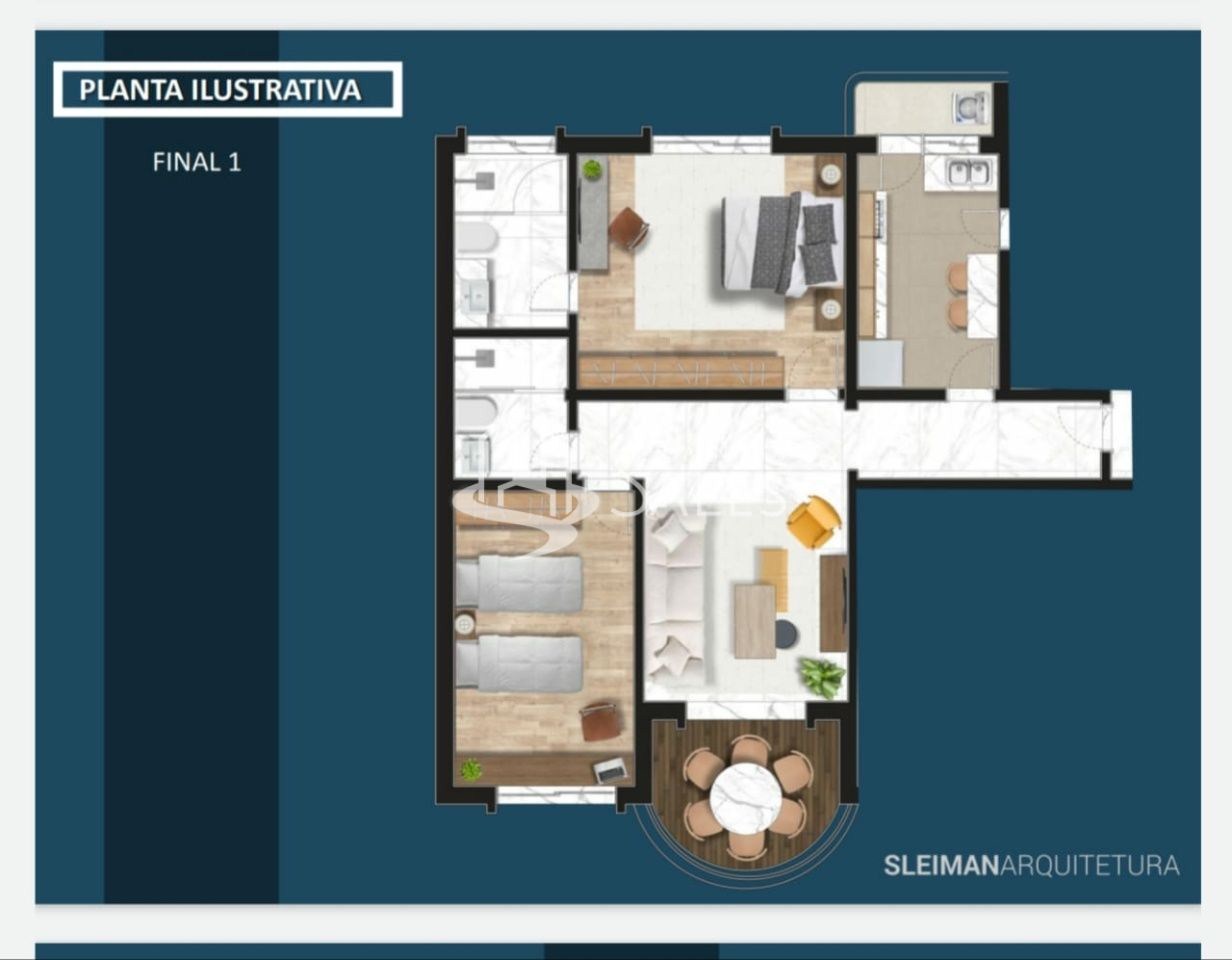 Apartamento, 2 quartos, 80 m² - Foto 1