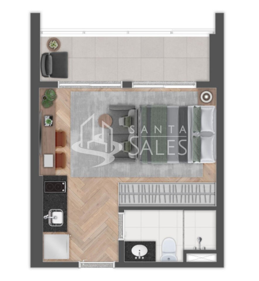 Apartamento, 1 quarto, 27 m² - Foto 4