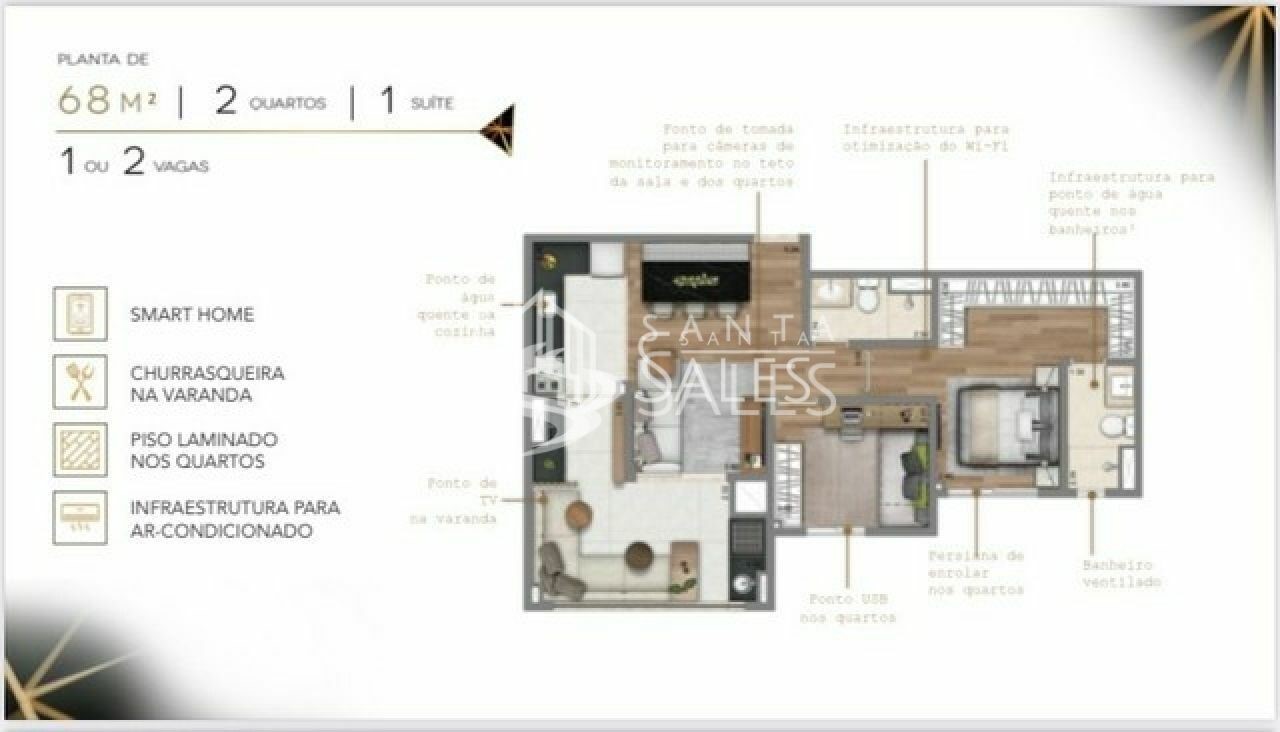 Apartamento, 2 quartos, 68 m² - Foto 27