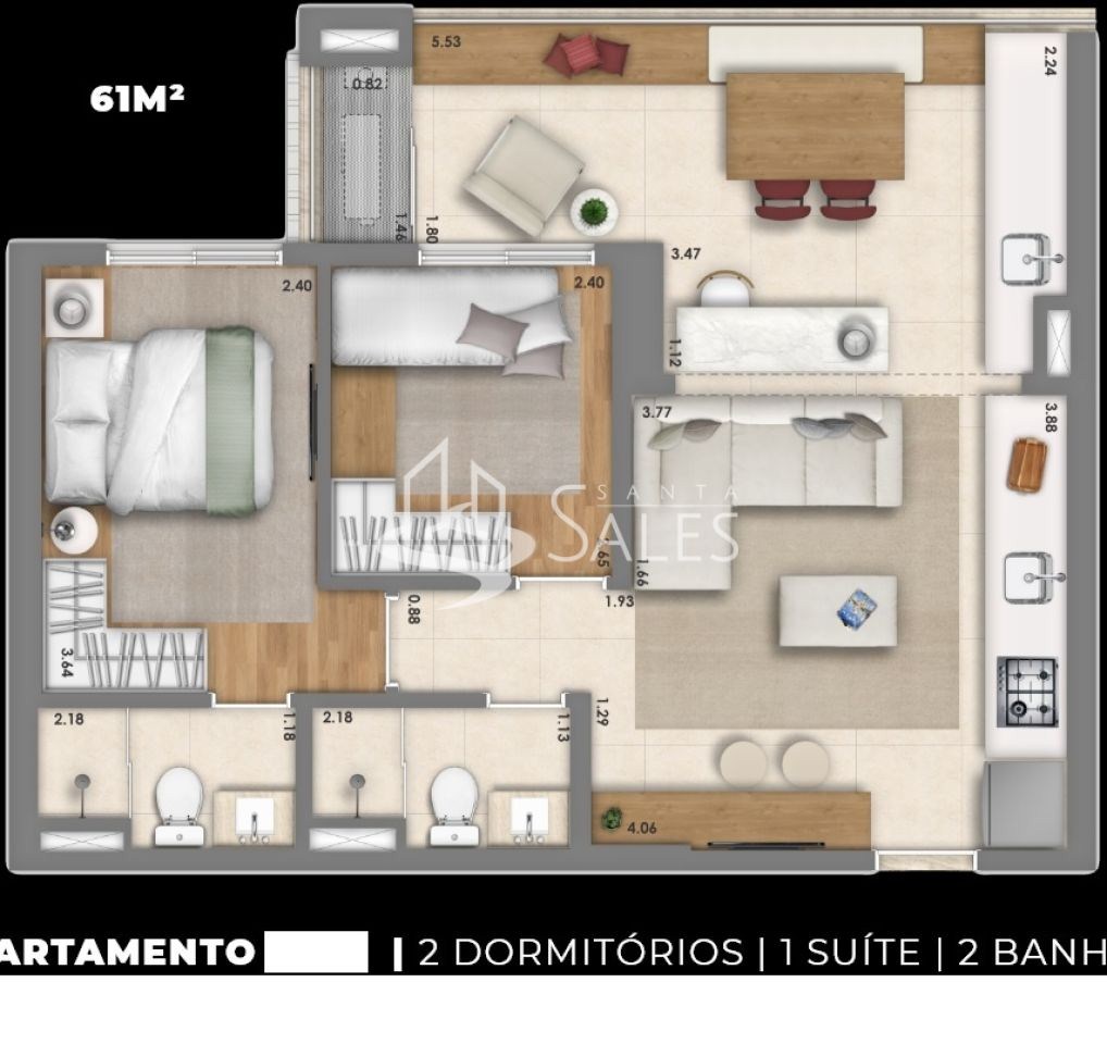 Apartamento, 2 quartos, 60 m² - Foto 20
