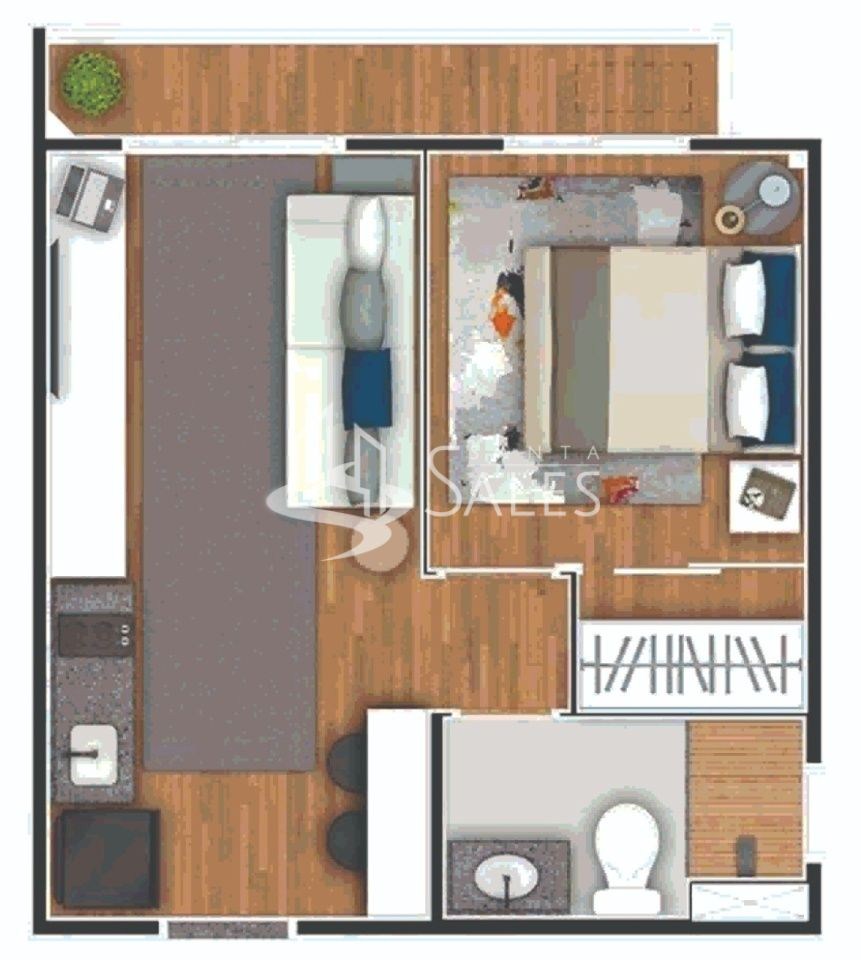 Apartamento, 1 quarto, 34 m² - Foto 8