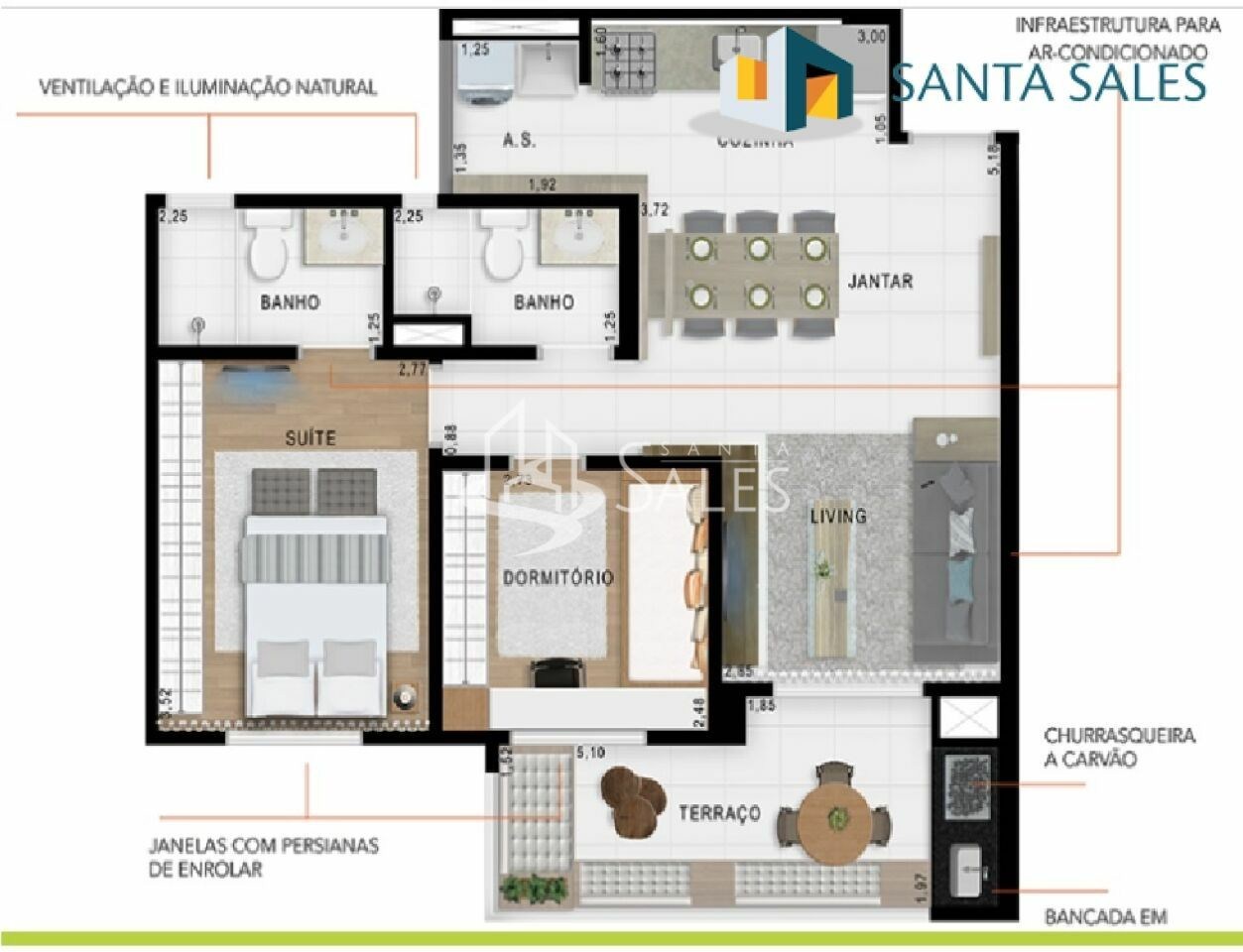 Apartamento, 2 quartos, 65 m² - Foto 17