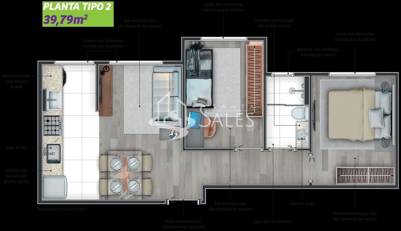Apartamento, 2 quartos, 45 m² - Foto 38