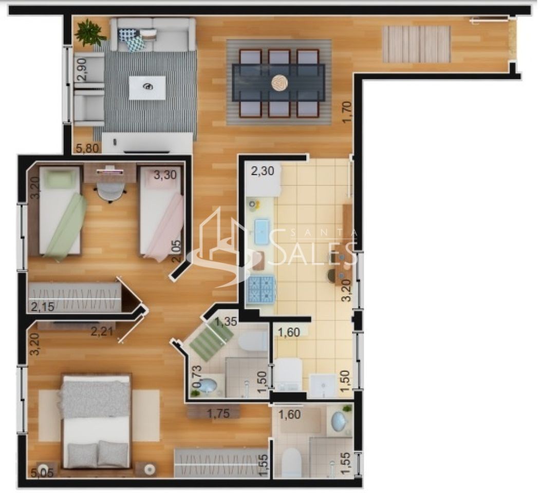 Apartamento, 2 quartos, 73 m² - Foto 46