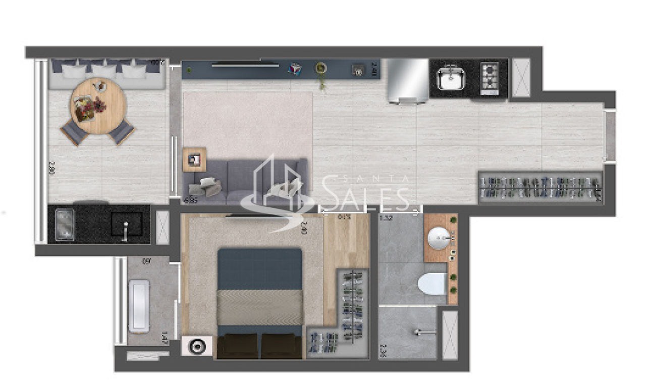 Apartamento, 1 quarto, 35 m² - Foto 29