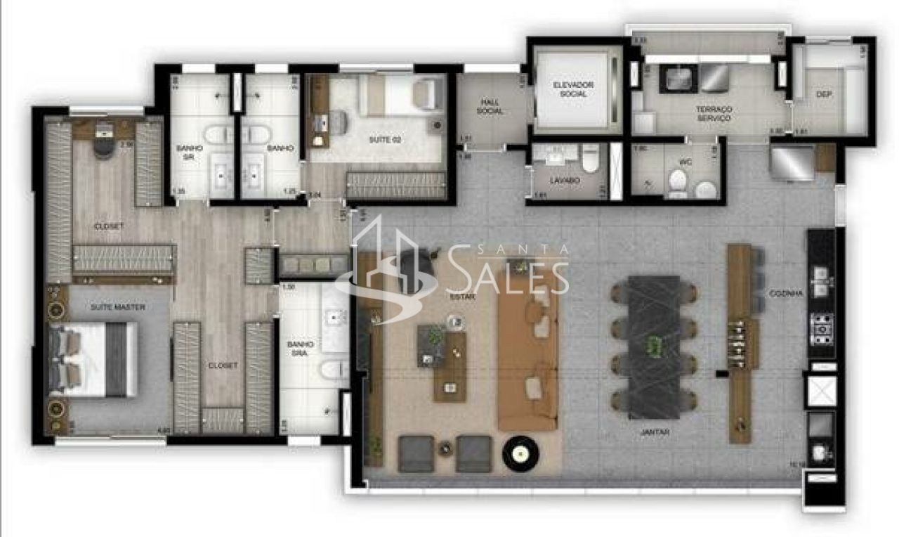 Apartamento, 3 quartos, 154 m² - Foto 6