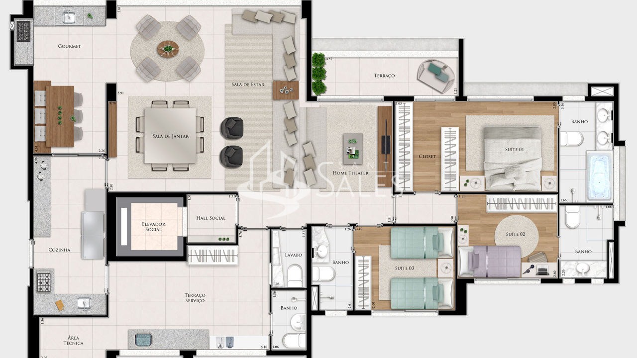 Apartamento, 3 quartos, 153 m² - Foto 34