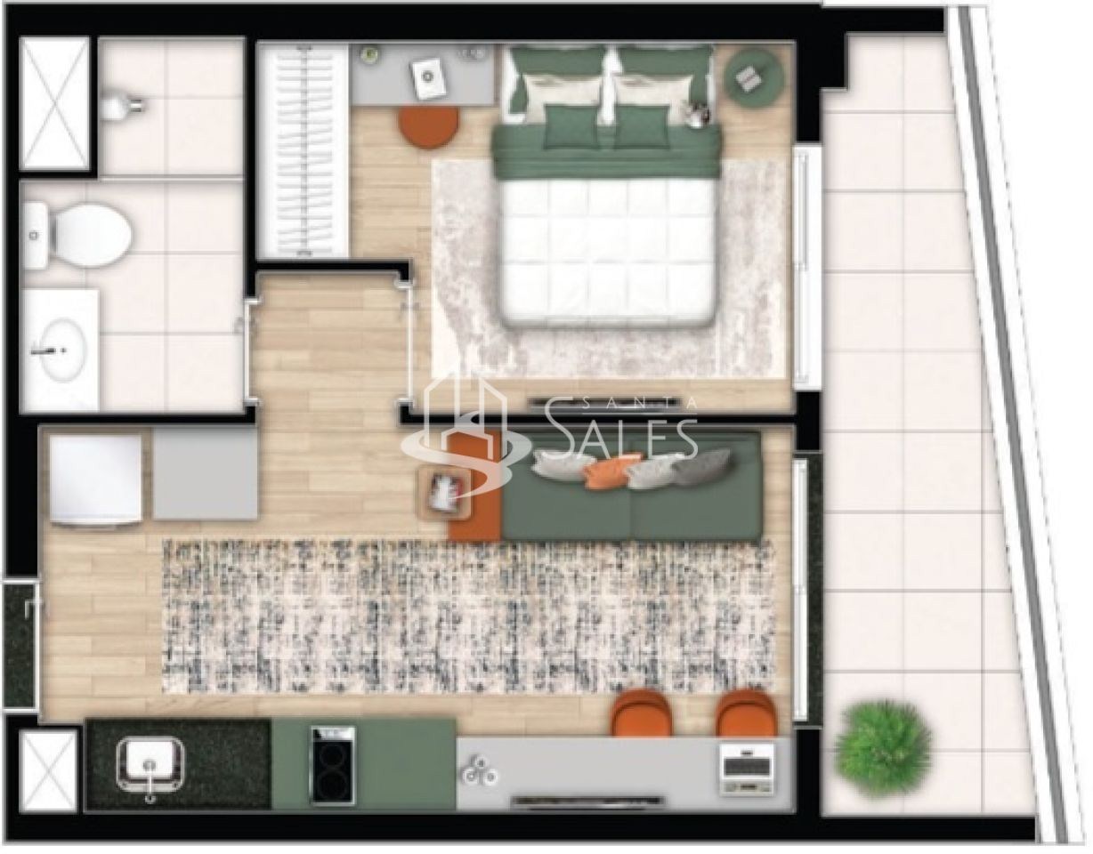 Apartamento, 1 quarto, 34 m² - Foto 15