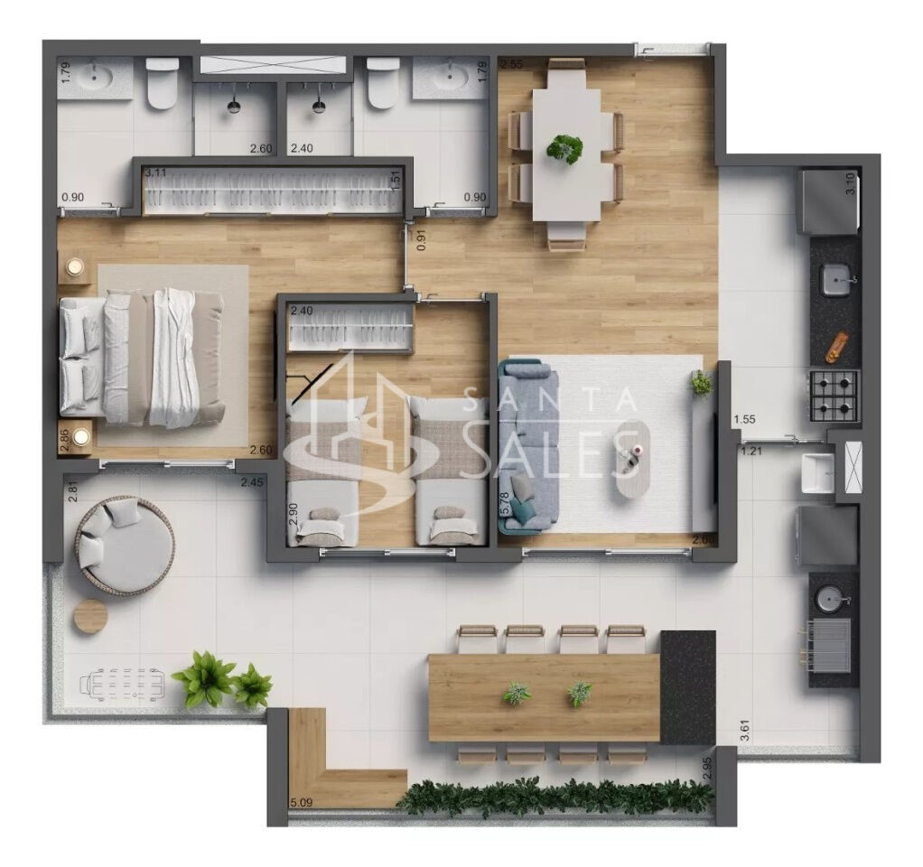 Apartamento, 2 quartos, 82 m² - Foto 19