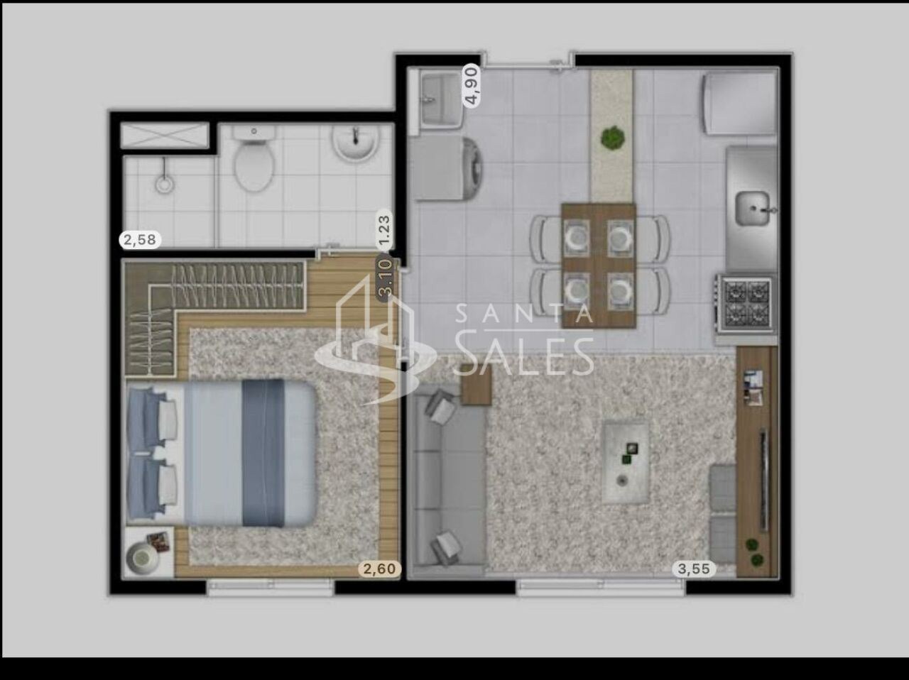 Apartamento à venda com 1 quarto, 32m² - Foto 12