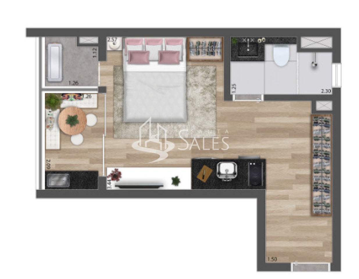 Apartamento, 1 quarto, 35 m² - Foto 28