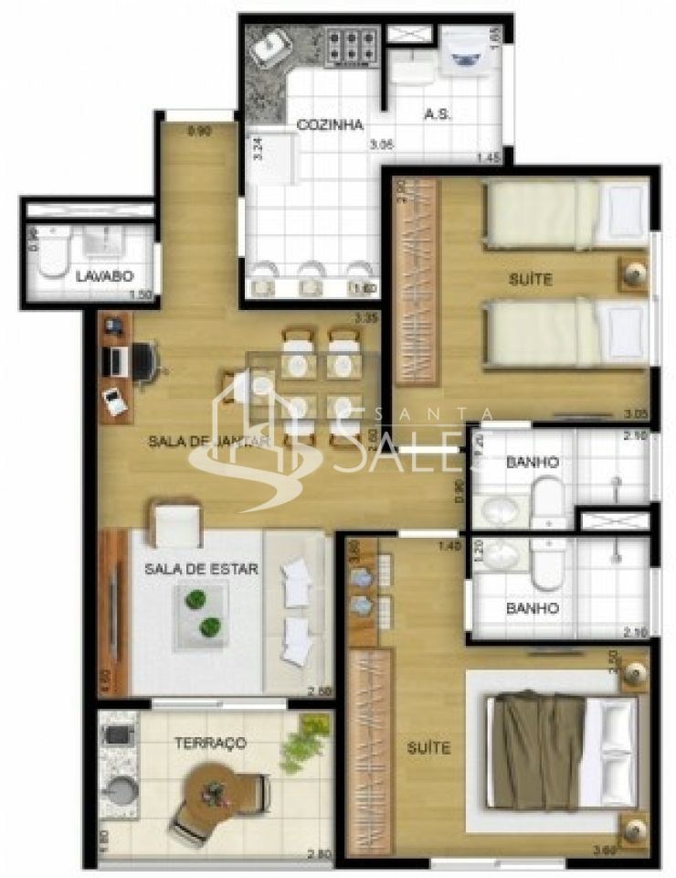 Apartamento, 2 quartos, 64 m² - Foto 34