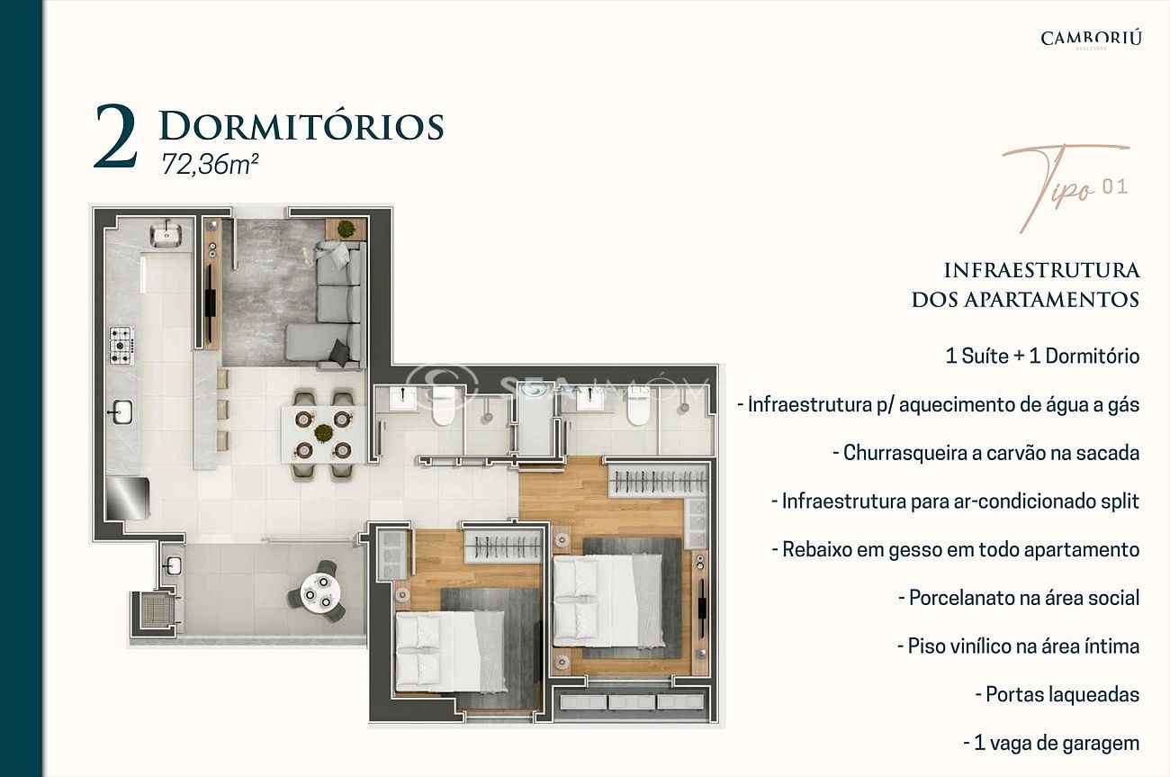Apartamento, 2 quartos, 72 m² - Foto 22