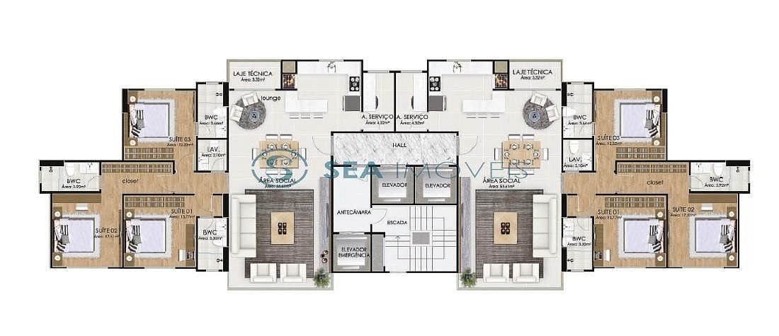 Apartamento, 3 quartos, 135 m² - Foto 4