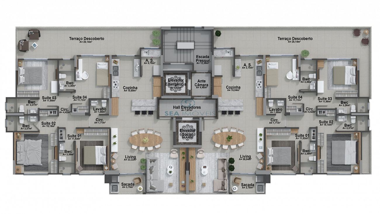 Apartamento, 4 quartos, 146 m² - Foto 22
