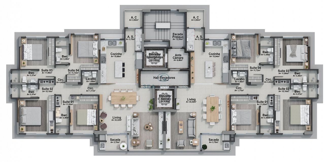 Apartamento, 4 quartos, 146 m² - Foto 23