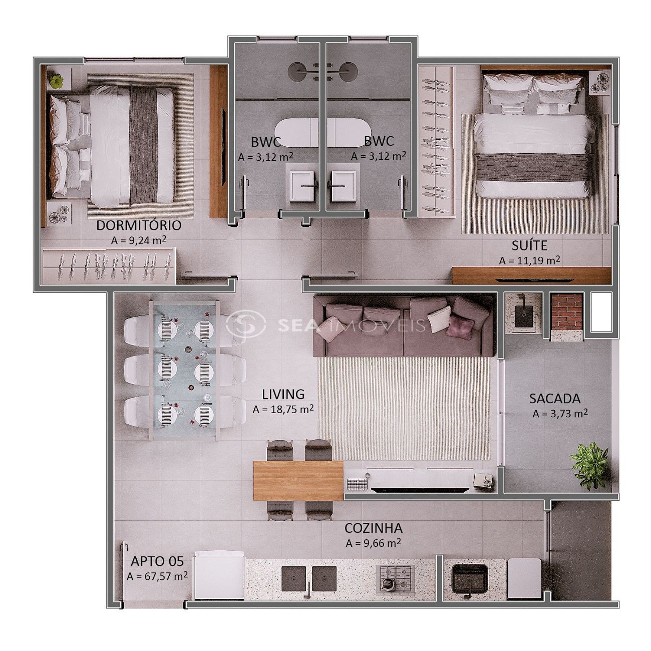 Apartamento, 2 quartos, 74 m² - Foto 24